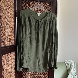 Knox Rose Olive Green Blouse